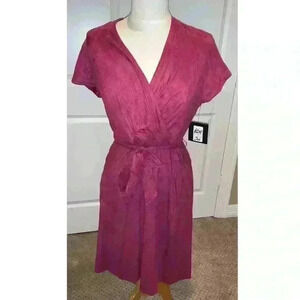 🆕 Suede Wrap Dress